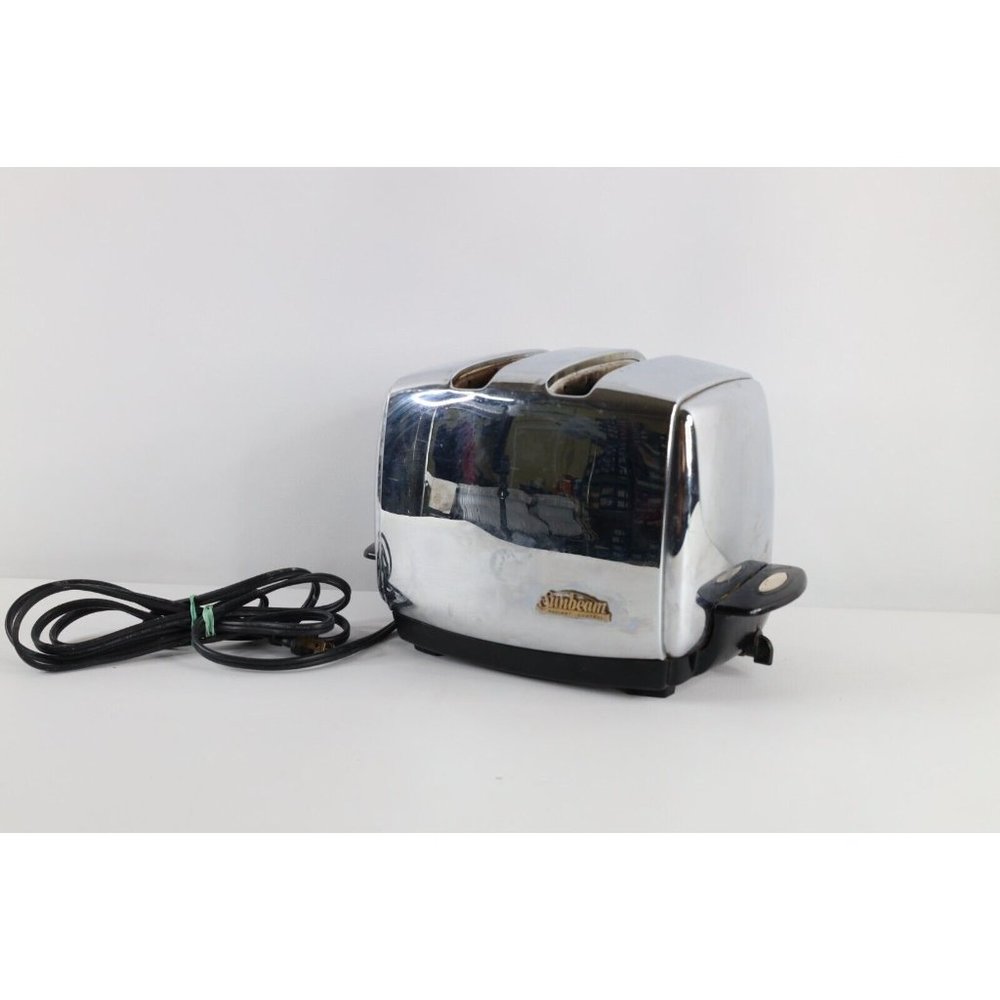 Vtg 70s Mid Century Modern MCM Sunbeam Radiant Control Auto Drop Toaster Chrome - Picture 2 of 9